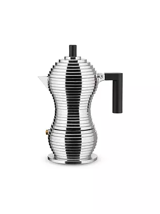 ALESSI | Espressomaschine PULCINA 3 Tassen Aluminium / Schwarz | 